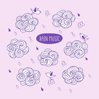 Tatlı küçük kuşlar şarkı söylüyorlar