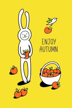 Sonbahar tebrik kartı keyfini çıkarın.