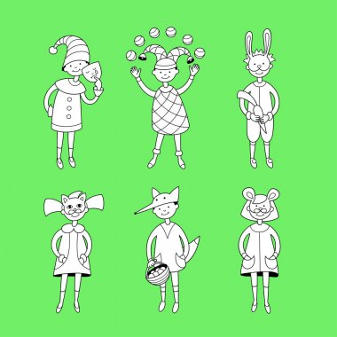 Çocuklar karnaval elbiseler