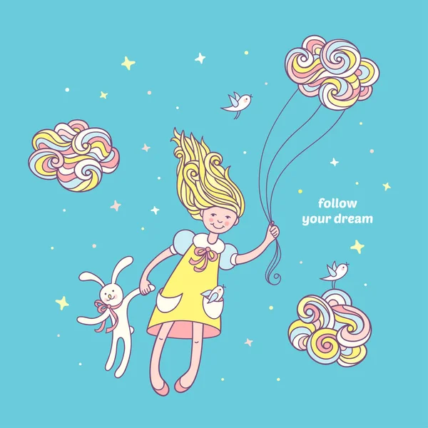 bir tavşan oyuncak kızla