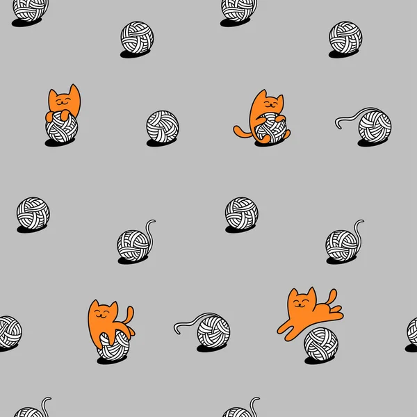 Küçük zencefil kedi oynuyor