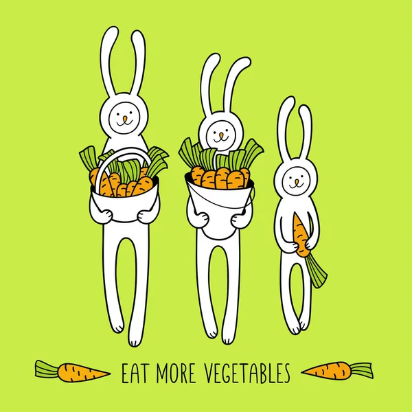 Їжте більше овочі — стоковий вектор