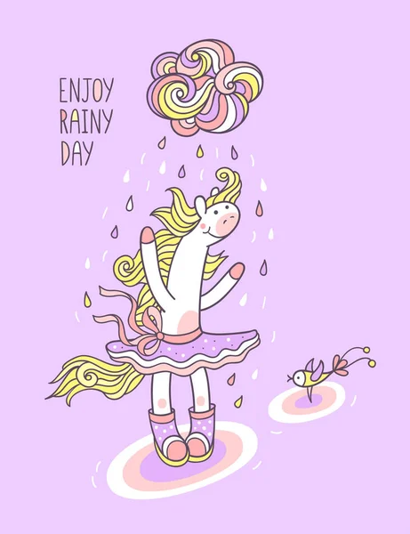 Yağmurlu bir gün zevk. 