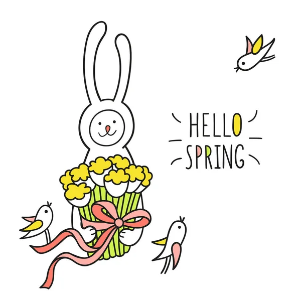 Witam wiosny powitanie karta.