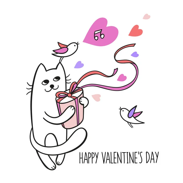 Dag van de gelukkige Valentijnskaart. — Stockvector