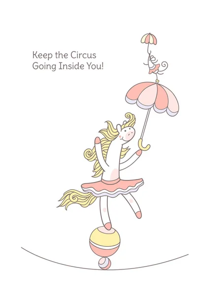 Mantén el circo dentro de ti. . — Vector de stock