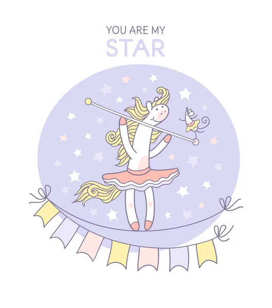 Sen benim yıldızımsın. — Stok Vektör