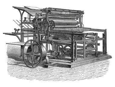 Basın antika gravür