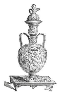 Arap fayans antika gravür 