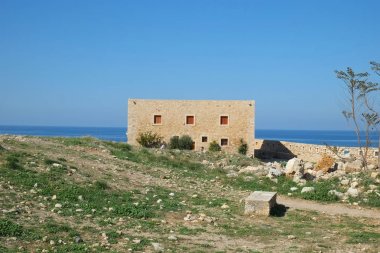 Ortaçağ surlarının Rethymno kale, Crete, Yunanistan