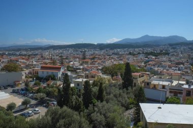 Manzara Rethymno kenti yakınlarındaki, Crete, Yunanistan