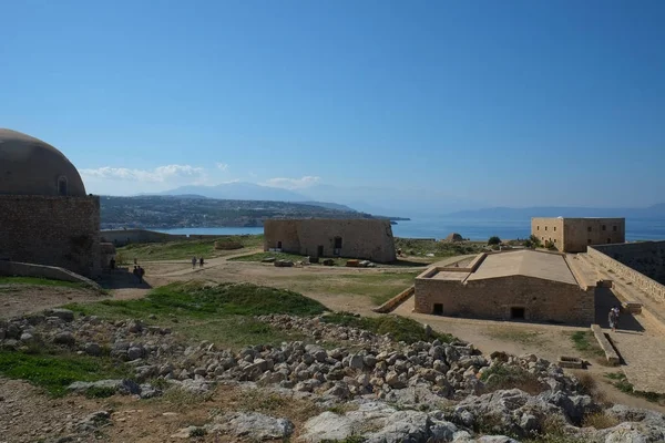Middeleeuwse vestingwerken in Rethymno Fort, Kreta, Griekenland — Stockfoto