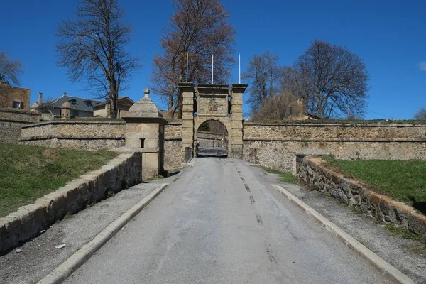 Gates Ortaçağ Kalesi, Mont Louis, Fransa için — Stok fotoğraf