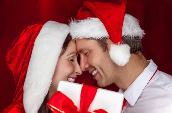 Xmas couple red — стоковое фото