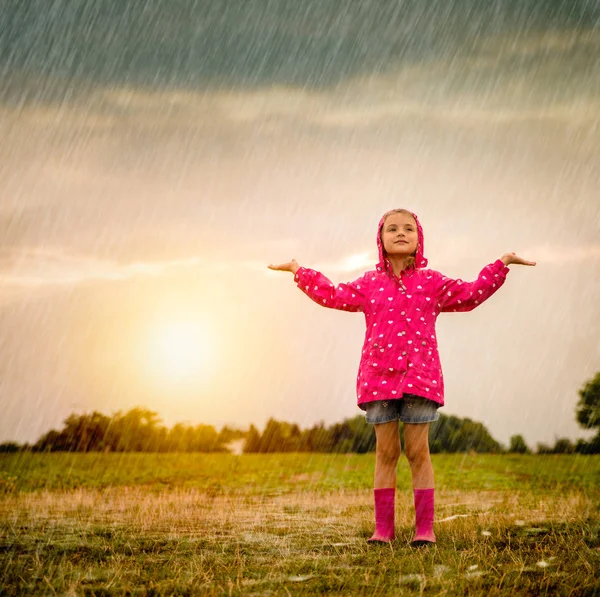 Fältsäsongen regn — Stockfoto