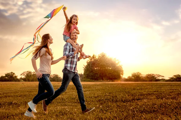 Dragon kite family — Stock Photo, Image