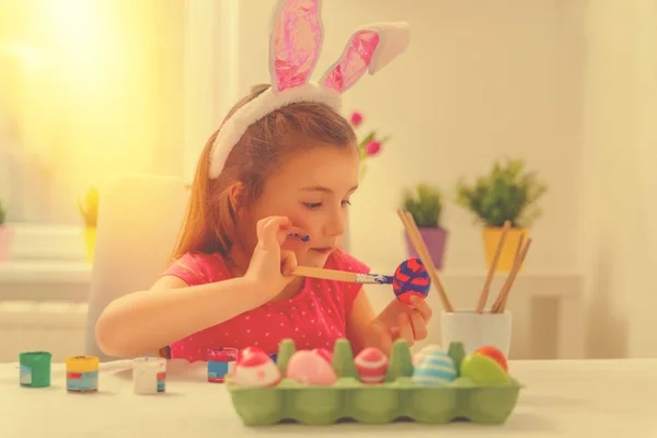 Family easter at home — Stock Photo, Image