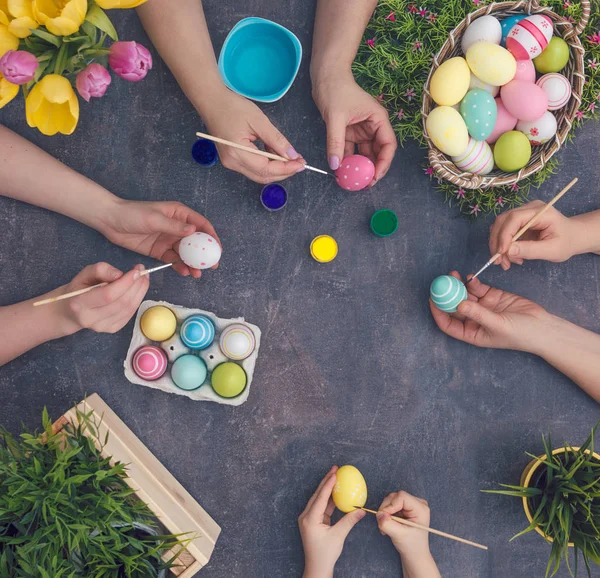 Eastertime 배경 테이블 — 스톡 사진