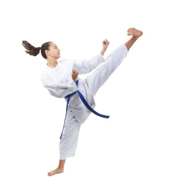 Güzel bir sporcumuz darbe bacak atıyor