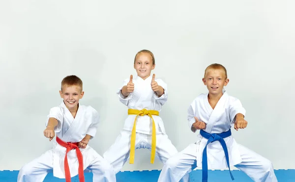 Athletes Show Finger Super Beats Punch — Stock Photo, Image