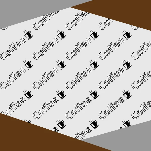 Vector Pattern Coffee Background Model Glass — Stock Vector