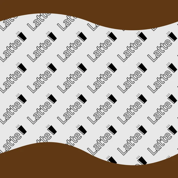 Modèle Vectoriel Arrière Plan Latte Modèle Pour Verre — Image vectorielle