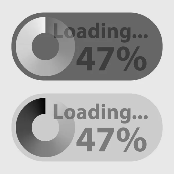 Vit Och Grå Lastning Indikator Vector Element — Stock vektor