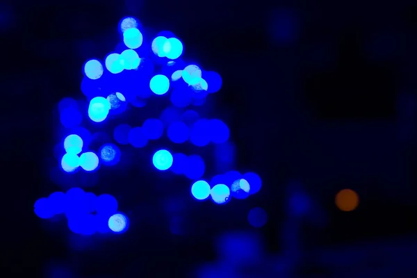 Fundo de luzes coloridas de Natal. Guirlanda decorativa — Fotografia de Stock