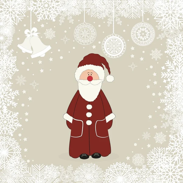 Greeting card with Santa Claus — Stock Vector