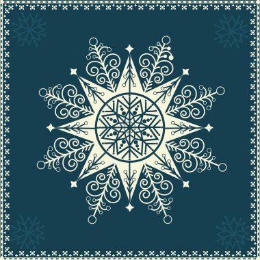 kar tanesi ile yılbaşı tebrik kartı 