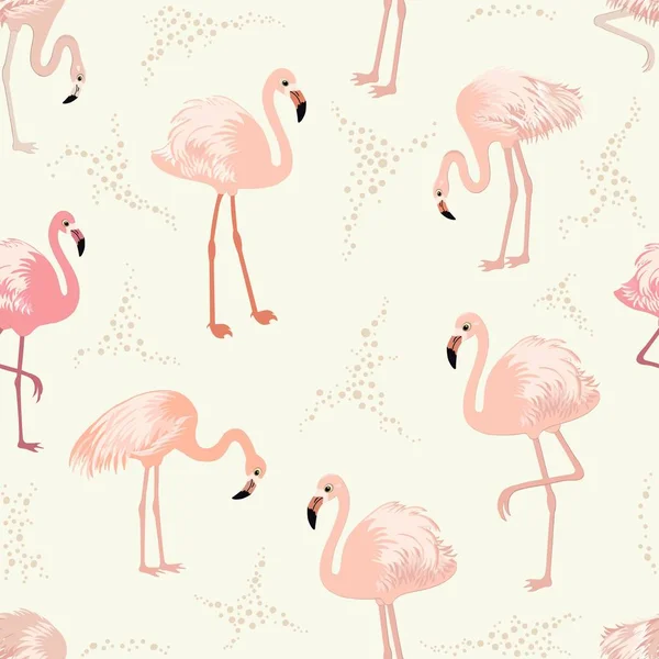 Pembe flamingolar ile Seamless Modeli — Stok Vektör