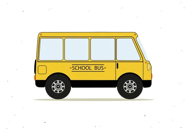 Cartoon bus scolaire jaune — Image vectorielle