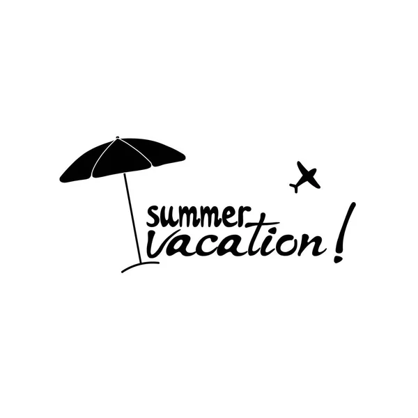 Cartão de férias de verão. Letras desenhadas à mão — Vetor de Stock