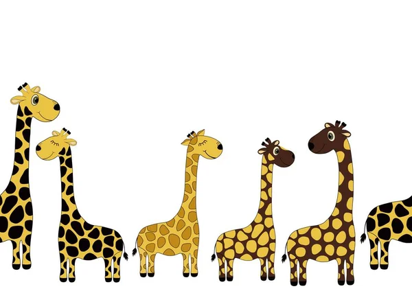 Şirin zürafaları olan kusursuz bir desen. 