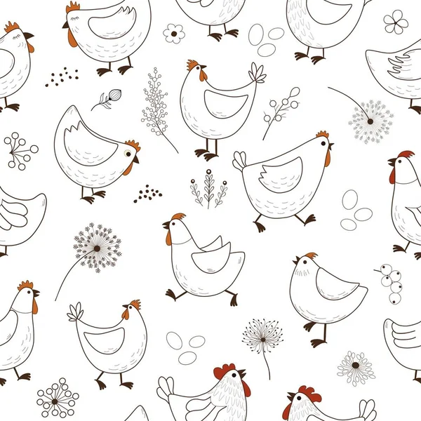 Tavuk karikatür ile Seamless Modeli