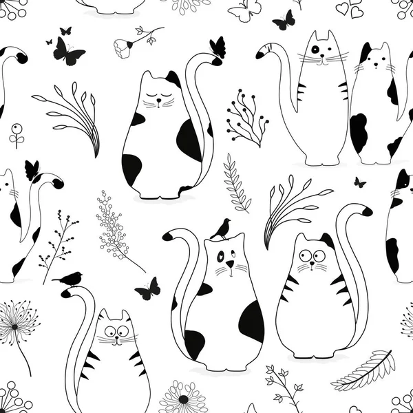 Sevimli kedilerle kusursuz desen