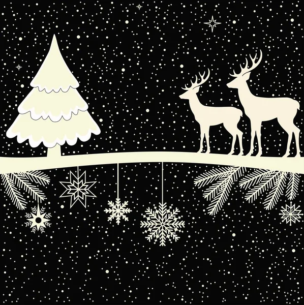 Karácsonyi üdvözlőlap. Téli poszter. — Stock Vector