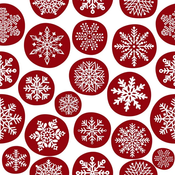 Boże Narodzenie bezszwowe wzór z płatka śniegu — Wektor stockowy