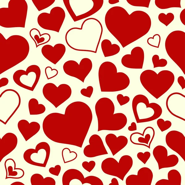 Seamless pattern with hearts — Stock Vector