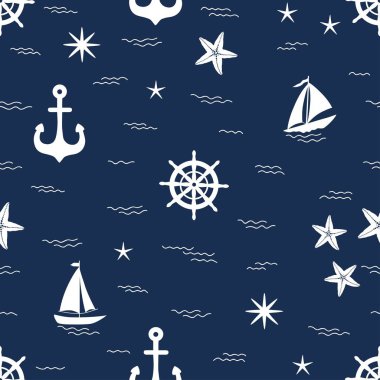 Deniz unsurları ile deniz seamless modeli