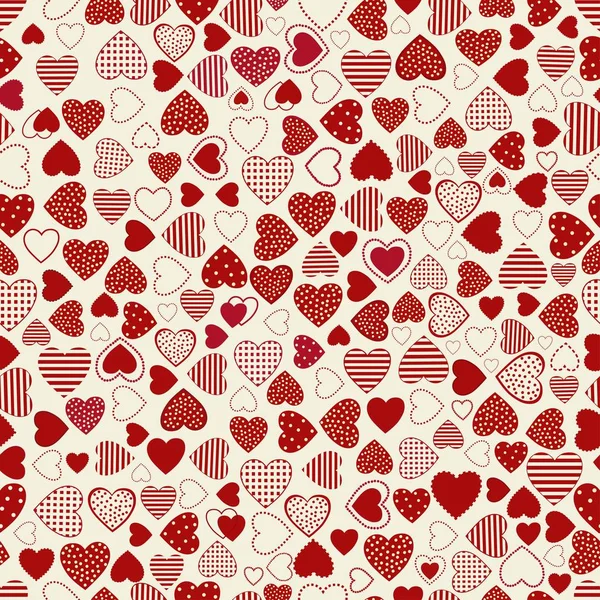 Seamless pattern with hearts — Stock Vector