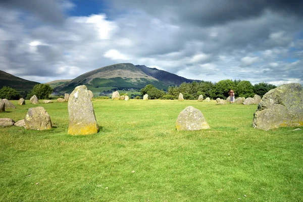 Círculo de pedra do castelo Rigg — Fotografia de Stock