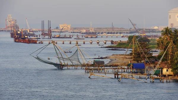 Čínské rybářské sítě — Stock fotografie