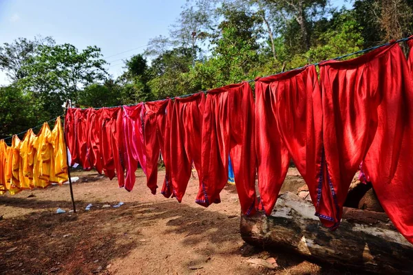 Línea de lavado colorida — Foto de Stock