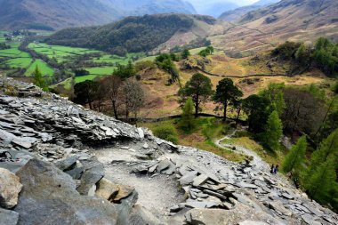 Borrowdale şekilde Cumbrian