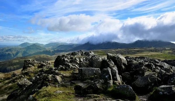 Low clouds over the Crinkles — Stock Photo, Image