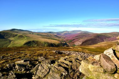 Cumbria yol boyunca Skiddaw