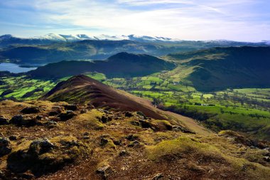 Derwent su fells üzerinde Causey Pike Zirvesi