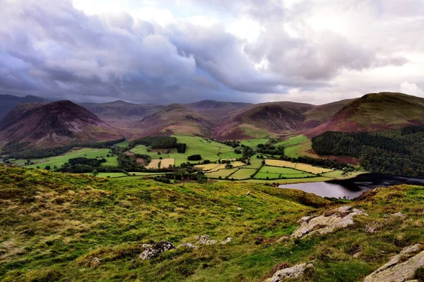 Loweswater fells from Low Fell — Stock Photo, Image
