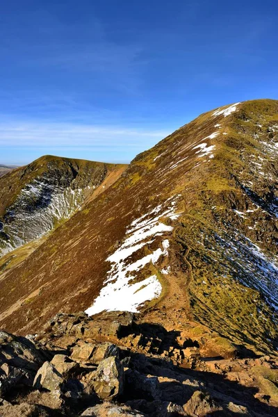 Schnee und die Narbe vom Segel — Stockfoto